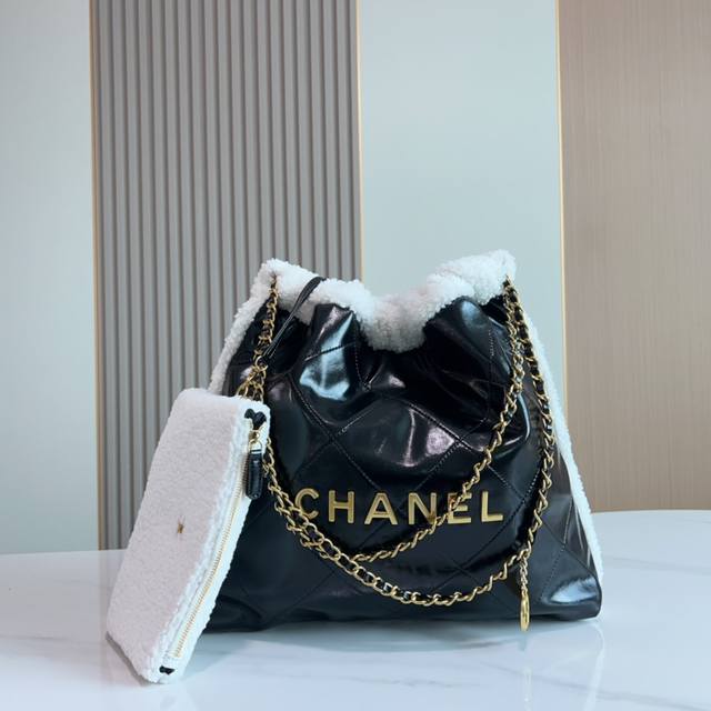 羊羔毛 Chanel香奈儿23S新款垃圾袋22Bag手袋单肩斜挎手提包尺寸39C