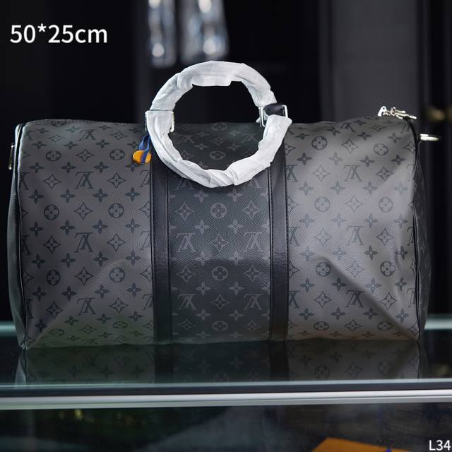Lv 路易威登 Louis Vuitton Keepall枕头包 老花旅行袋 健身包 旅行包 容量巨大 尺寸 50*25Cm