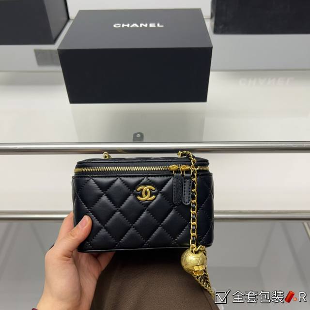 全套包装 Chanel金球盒子包 时髦精必备款 超级精致 Size:大号18*10