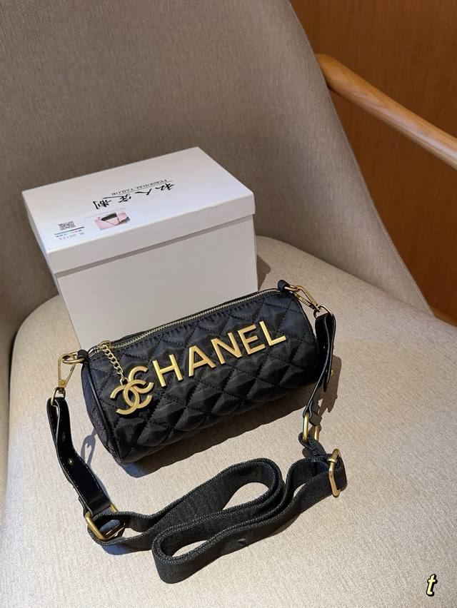 Chanel 香奈儿 菱格圆桶包笔筒包 尺寸20 10 10 礼盒包装