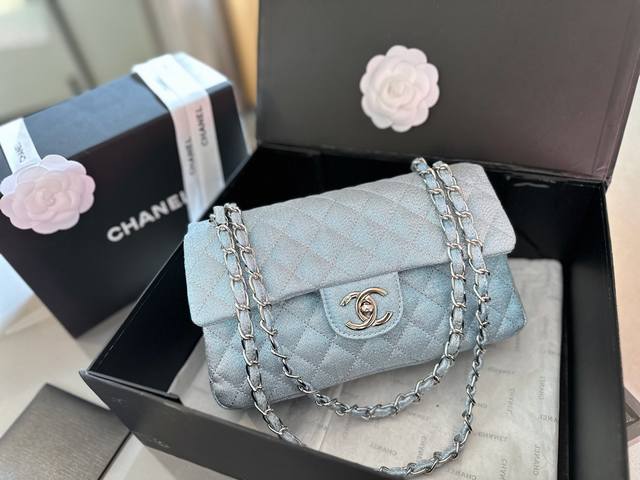 折叠礼盒包装 香奈儿 Chanel Cf珠光菱格链条包 简单百搭 颜值高 日常出街首选 潮酷时尚女孩必入款 尺寸25.15