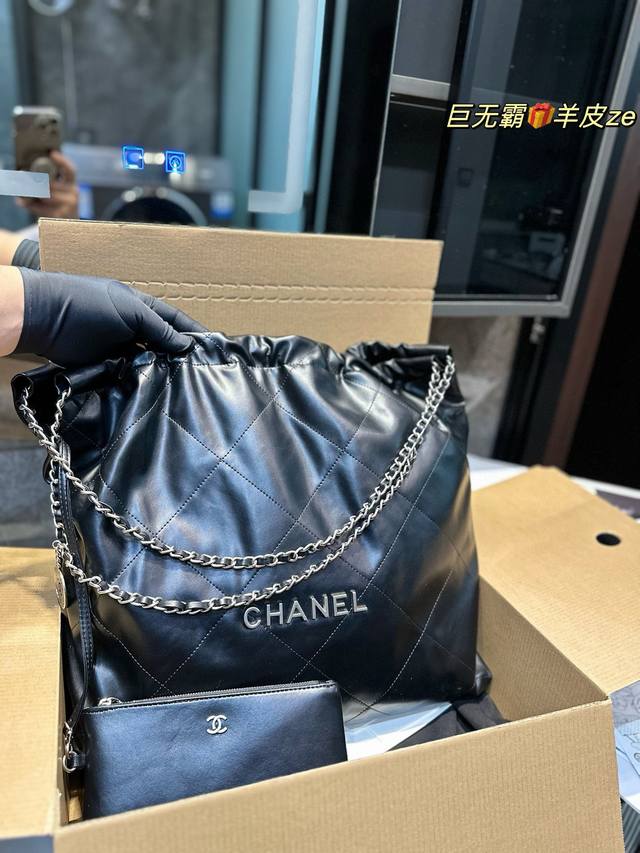 全套包装 Size 43.40 Chanel 22Bag 更酷哦 羊皮很耐造 高级感拉满 搜索 香奈儿垃圾袋