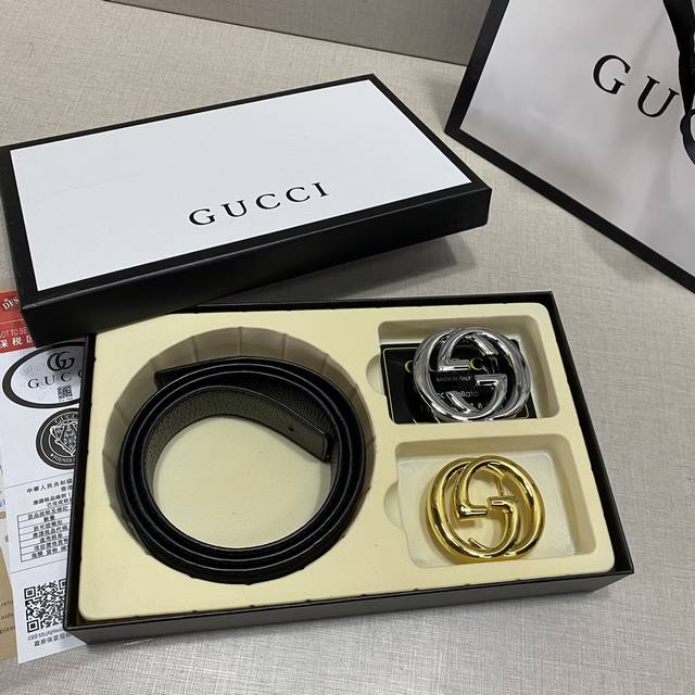 Gucci.古驰 古驰——于1921年创立于佛罗伦萨，是全球卓越的奢华精品品牌之一。此款式 38Mm 是如今最火爆款礼盒 - 点击图像关闭