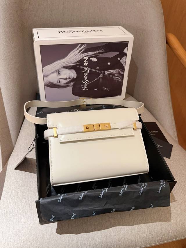 高版本牛皮 圣罗兰ysl 曼哈顿manhattan Box 尺寸24×18×6 礼盒包装飞机箱