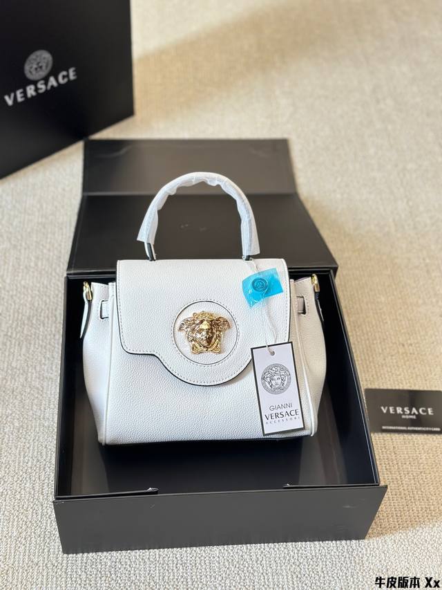 复刻版 牛皮 Versace范思哲 La Medusa 手提包包 經典黑金配色,造型百搭 不同場合,不同風格,同樣典雅 尺寸20